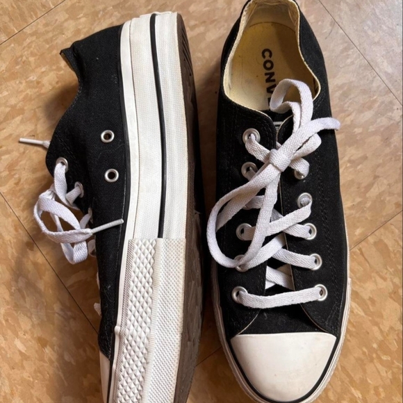 Converse Shoes - CONVERSE Black Platform Trainers - SIZE 9